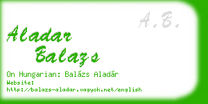 aladar balazs business card